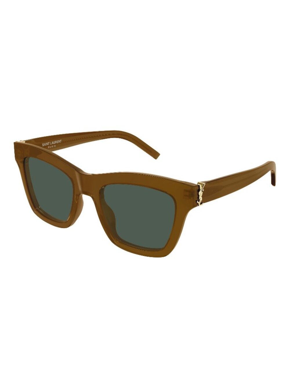 New Saint Laurent Women's Sunglasses Brown Green Lens Acetate Frame SL M156 005